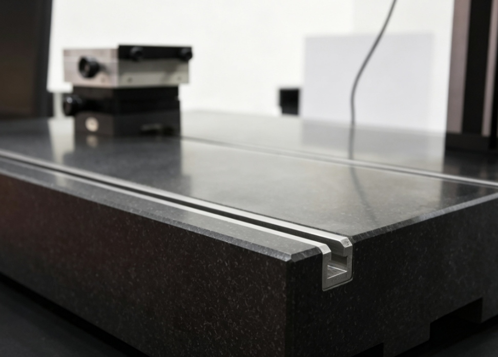Precision granite provides thermal stability, damping, and corrosion resistance